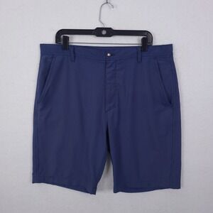 FootJoy Golf Shorts Men 38 Blue Micro Pattern Performance Stretch Flat Front FJ